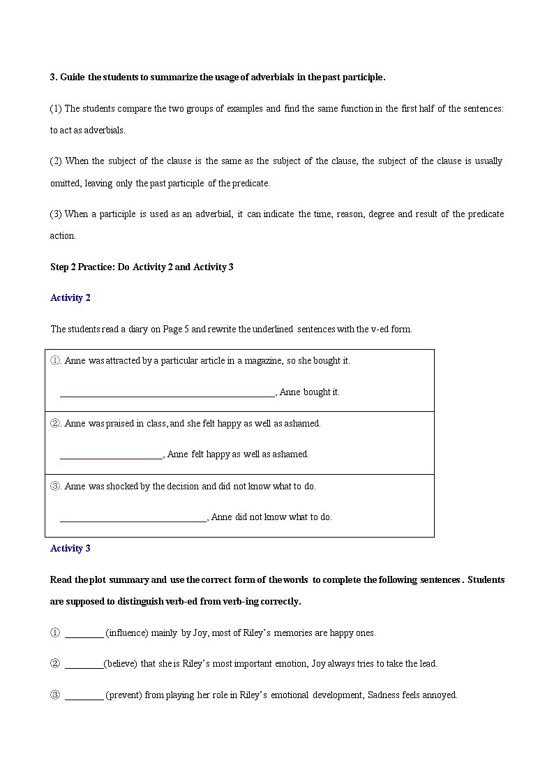 1.2 Using languages 导学案（1）第3页
