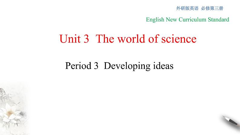 3.3 Developing ideas 课件（1）(共18张PPT)第1页