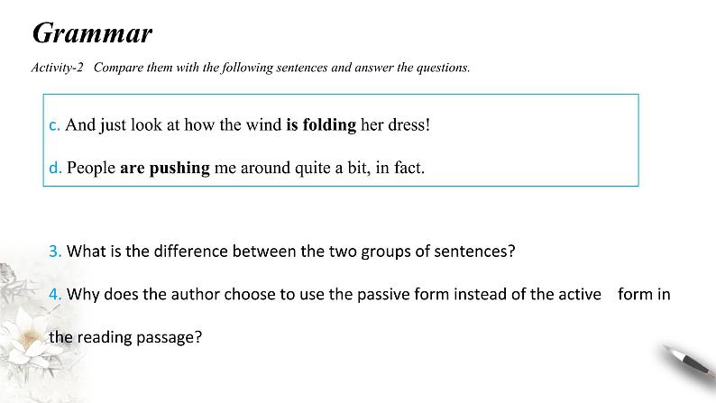 4.2 Using languages（Grammar & Vocabulary& Listening）课件（2）(共20张PPT)第3页