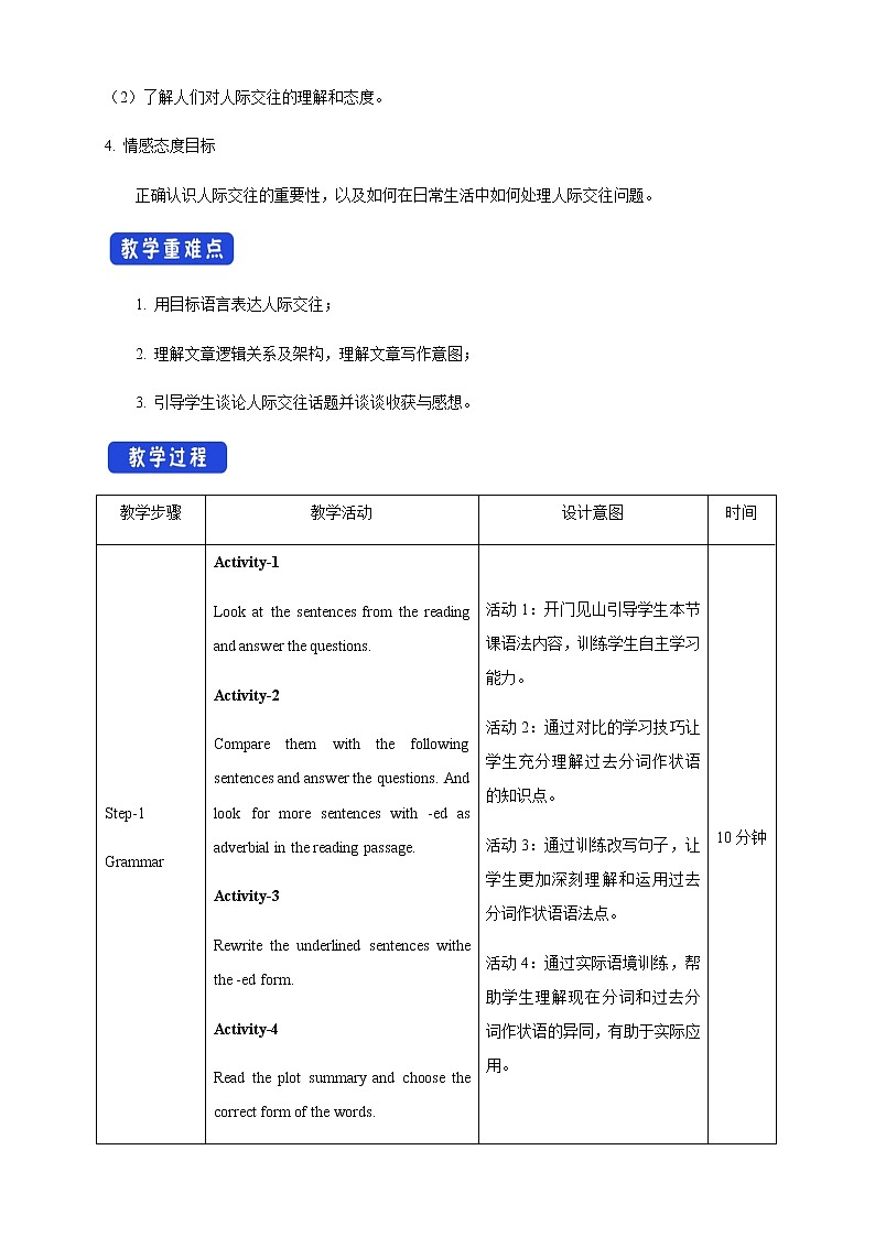 1.2 Using languages 教学设计（2）02