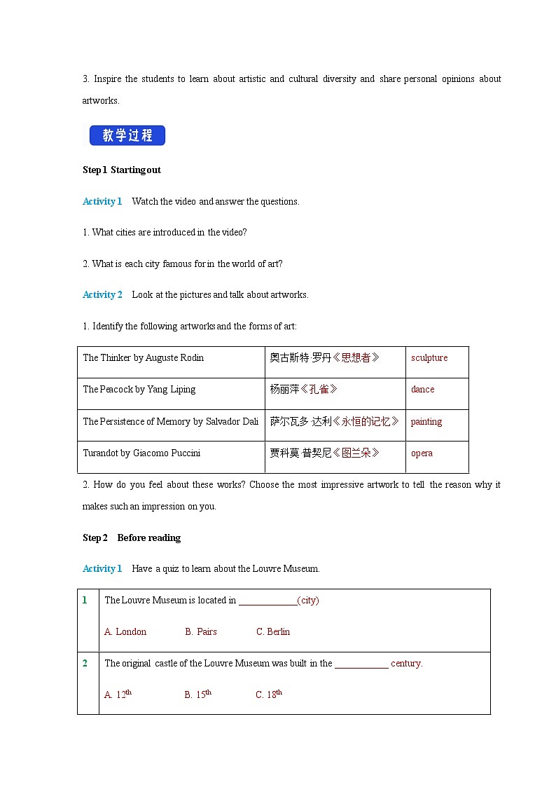 4.1 Starting out & Understanding ideas 教学设计（1）02