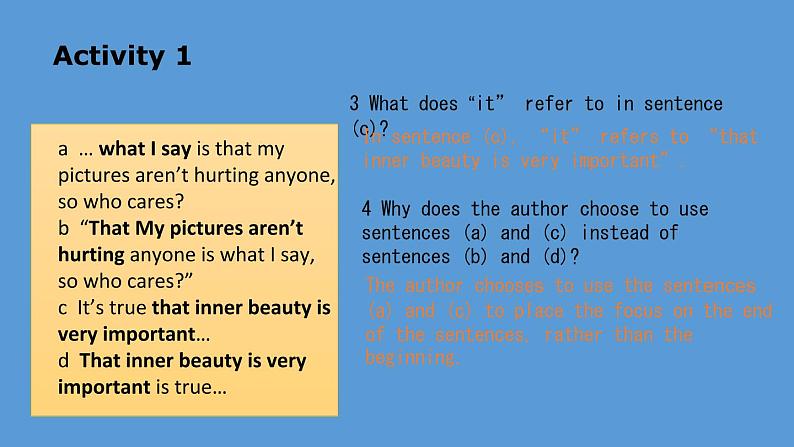 Unit1 Face values  Using language 课件-【新教材】外研版（2019）高中英语选择性必修第三册第4页