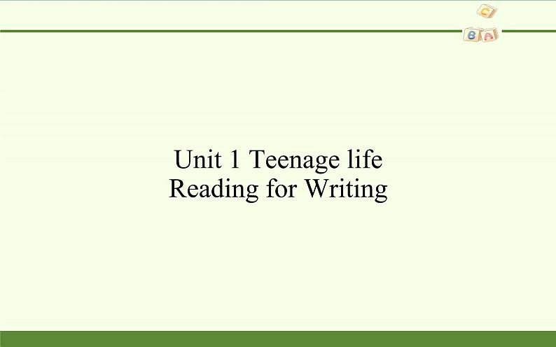 高中英语人教版 (2019) 必修一  Unit 1 Teenage life Reading for Writing课件PPT02