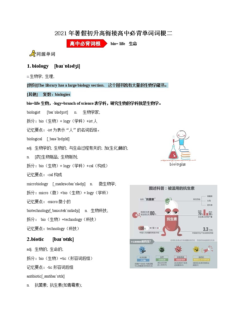 02-【快乐背单词】2021年暑假初升高衔接词根法速记高中必背单词01