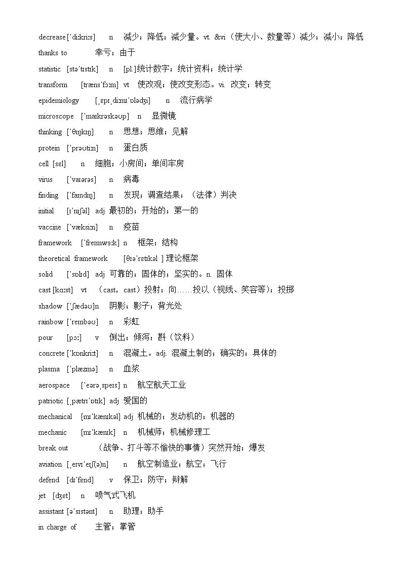 2019版人教版新课标高中英语选择性必修2第二册单词表第2页