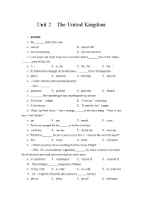 高中英语Unit 2 The United Kingdom当堂达标检测题