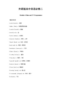 2021学年Module 6 Films and TV Programmes学案