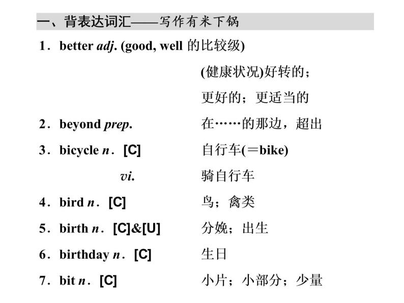 高中英语 素养积累 第四周 课件02