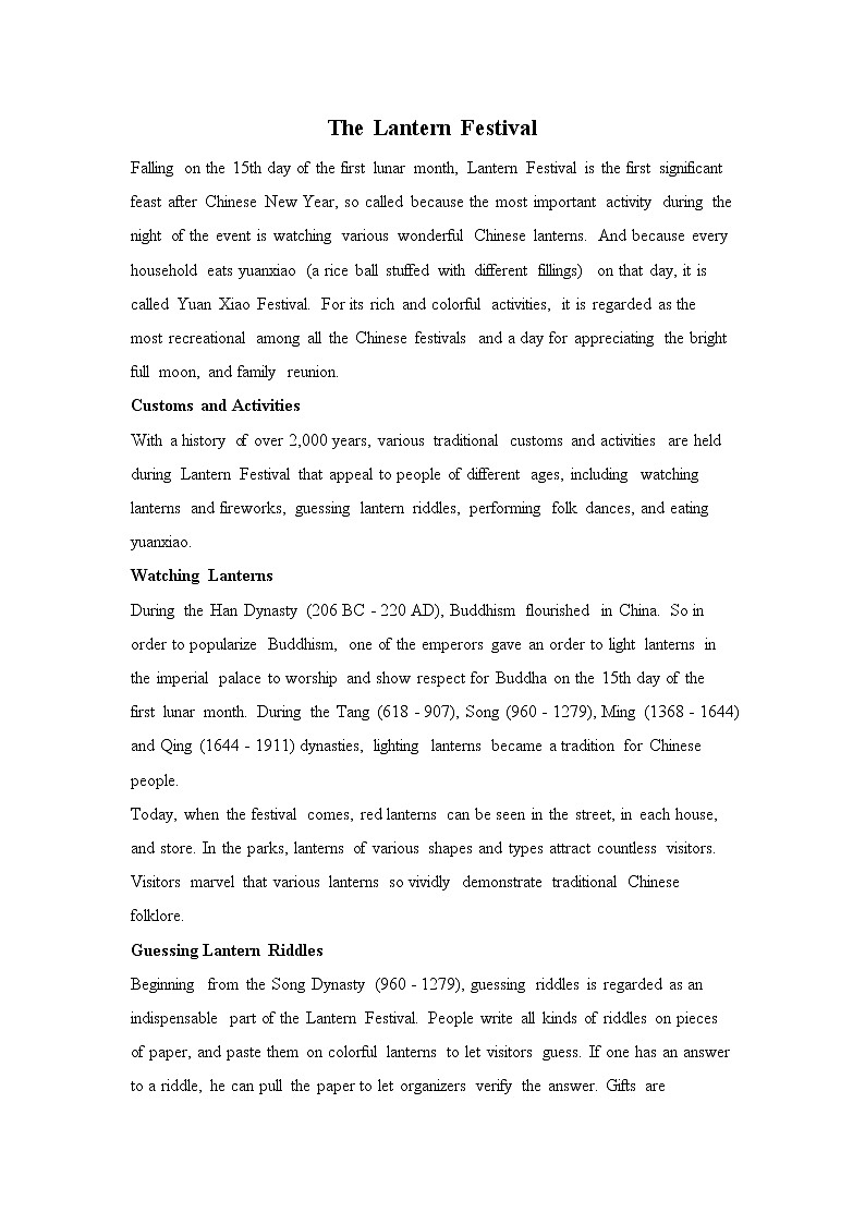 The Lantern Festival第1页