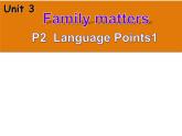 外研版（2019） 必修第一册Unit 3 Family matters Language Points 1 课件+练习