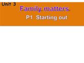 外研版（2019） 必修第一册Unit 3 Family matters Starting out (共11张PPT)