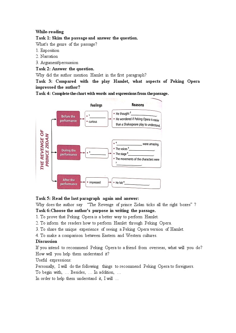 外研版（2019） 必修第二册 Unit 4 Stage and screen Understanding ideas  学案01