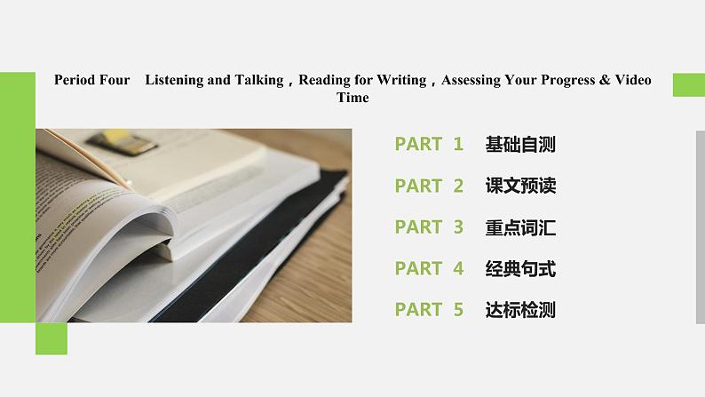 Unit 2 Period Four　Listening and Talking，Reading for Writing，Assessing Your Progress & Video Time课件PPT02