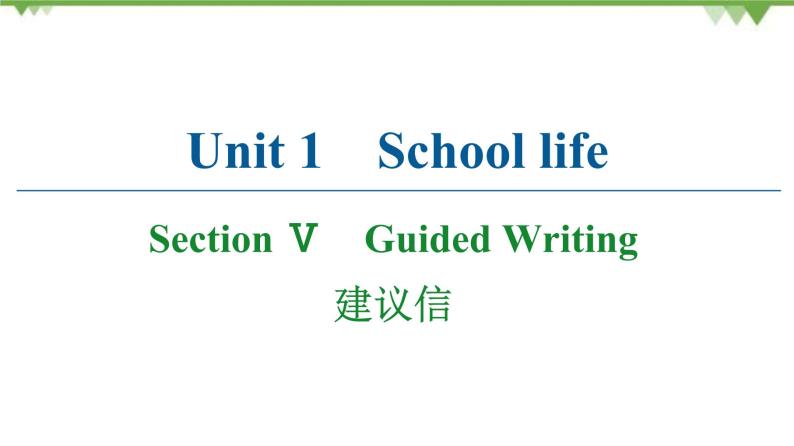 2021-2022学年高中人教版英语选修7课件：Unit1+SectionⅤ　Guided+Writing01