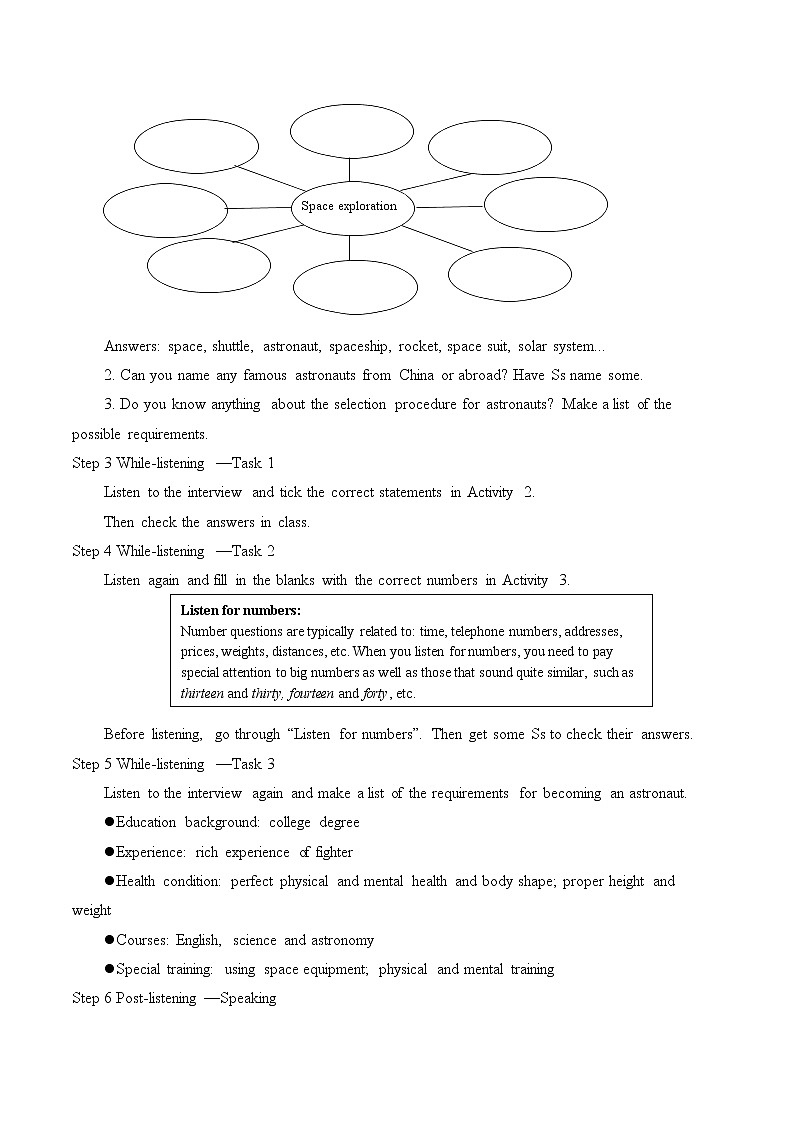 (教案)Unit 4 SPACE EXPLORATION-Listening and Speaking ＆ Listening and Talking02