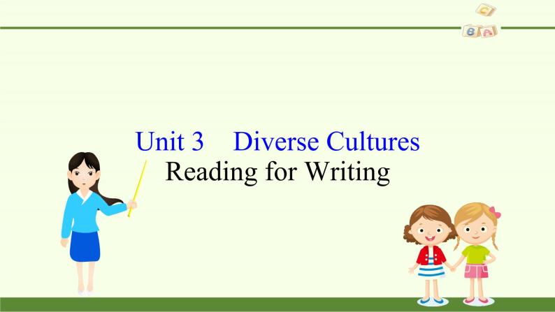 (课件)Unit 3　Diverse Cultures Reading for Writing02