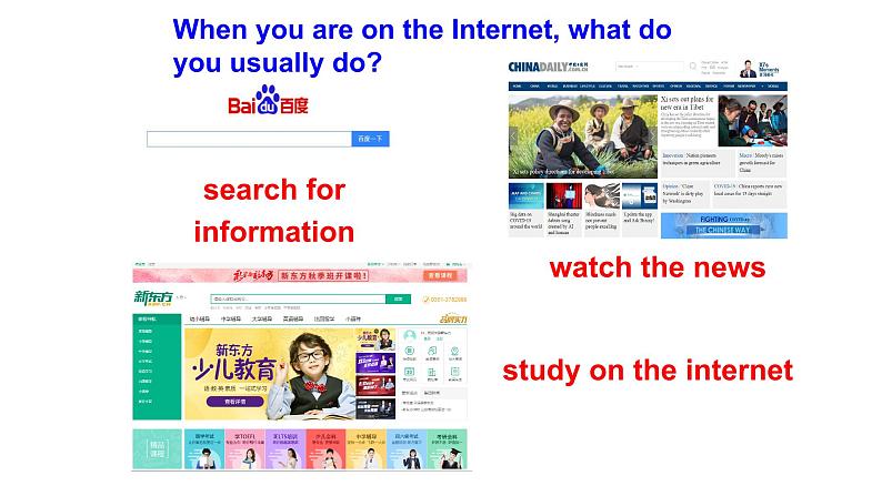 Unit 3 The world online Welcome to the unit 课件-高一英语牛津译林版必修第三册第6页