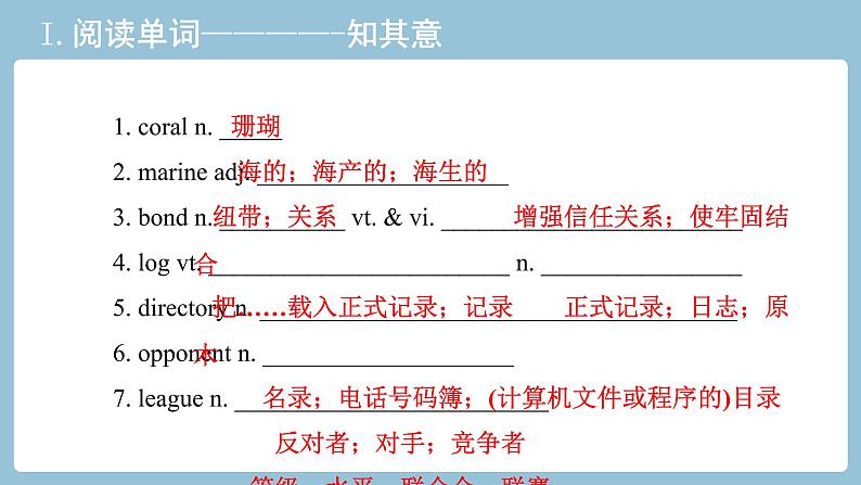 2021-2022学年高中英语新人教版选择性必修四：Unit3 Sea exploration 教材知识串讲 课件第2页