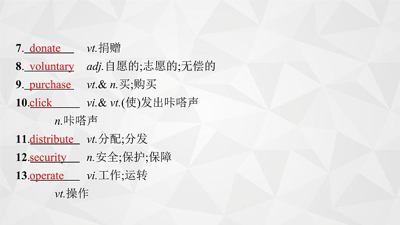 （新高考）2022届高中英语人教版一轮复习 分册一 选修7 Unit 4 Sharing 精品课件05