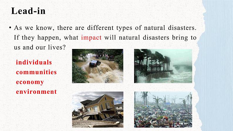 Unit 2 Natural disasters Reading 课件-高一英语牛津译林版必修第三册第4页