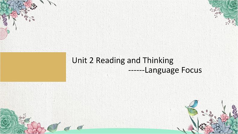 人教版高一上册英语必修 第一册 课件《Unit2 Language Focus》01