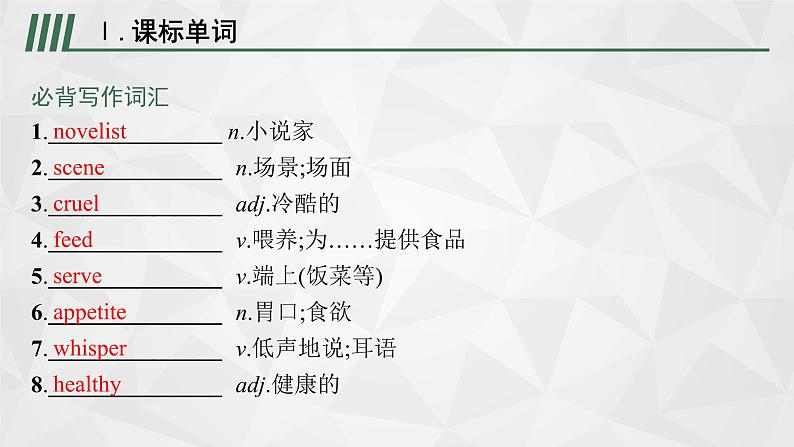 （新高考）2022届高中英语外研版一轮复习 选修7 必备预习案 Module 3 Literature 精品课件02