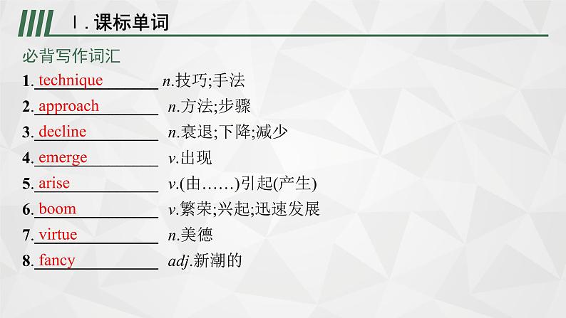 （新高考）2022届高中英语外研版一轮复习 选修7 必备预习案 Module 4 Music Born in America 精品课件02