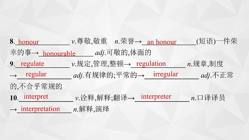 （新高考）2022届高中英语外研版一轮复习 选修6 必备预习案 Module 4 Music 精品课件第8页