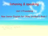 人教版高中英语必修1 Unit 1 listening  speaking课件（共14张PPT）