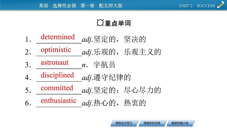 2020-2021学年高一英语北师大版（新版）选择性必修第一册Unit2 Success Period1 Topic Talk课件03