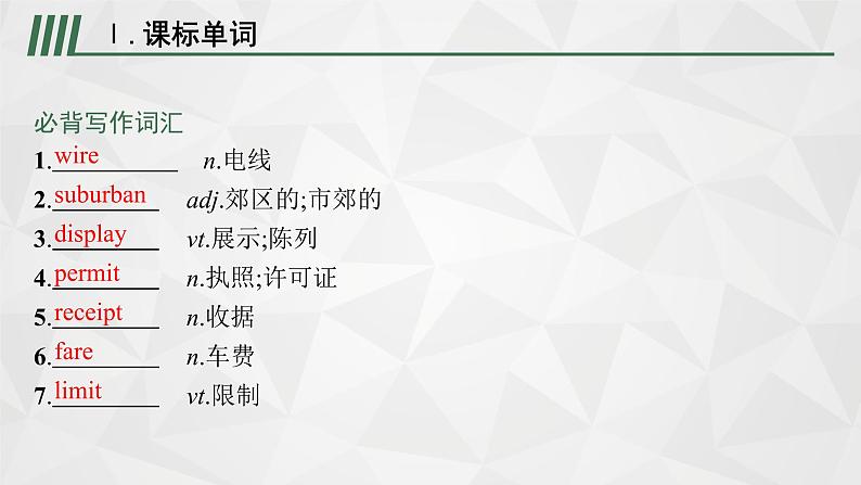 2022届高中英语外研版一轮复习 必修4  Module 2 Traffic Jam 精品课件02