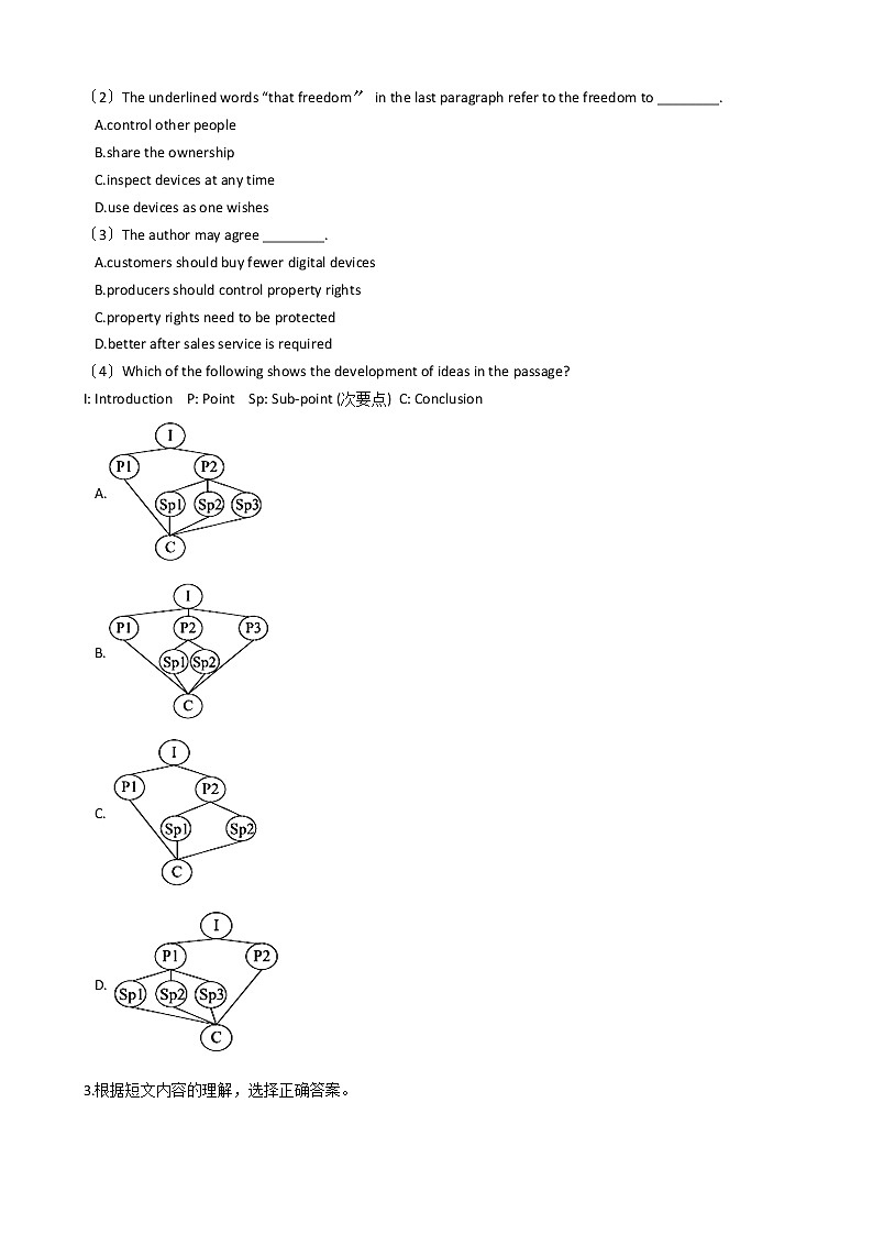 2021届四川省英语高考模拟卷（1）及答案03