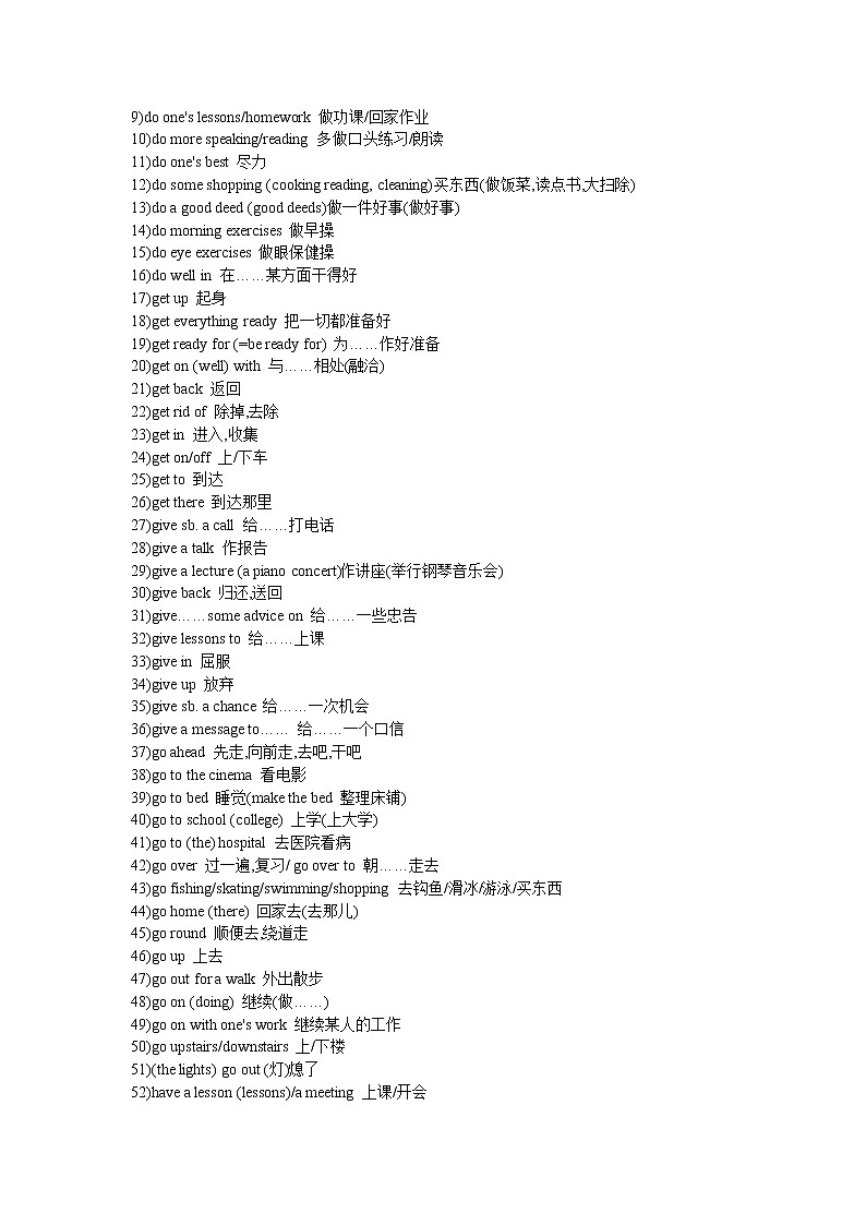 高考人教版英语词组大全（最全、最详细）02