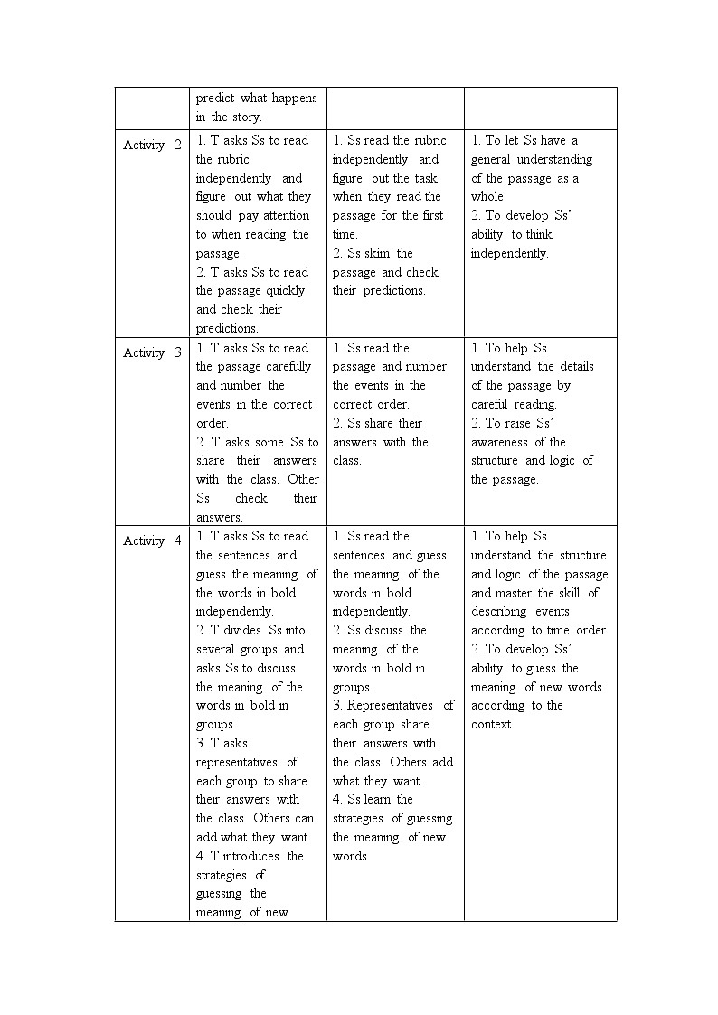 外研版（2019）必修第一册Unit 5 Into the wild-Developing ideas 教案02