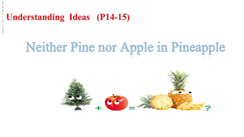 外研版（2019）必修第一册Neither Pine nor Apple in Pineapple 课件04