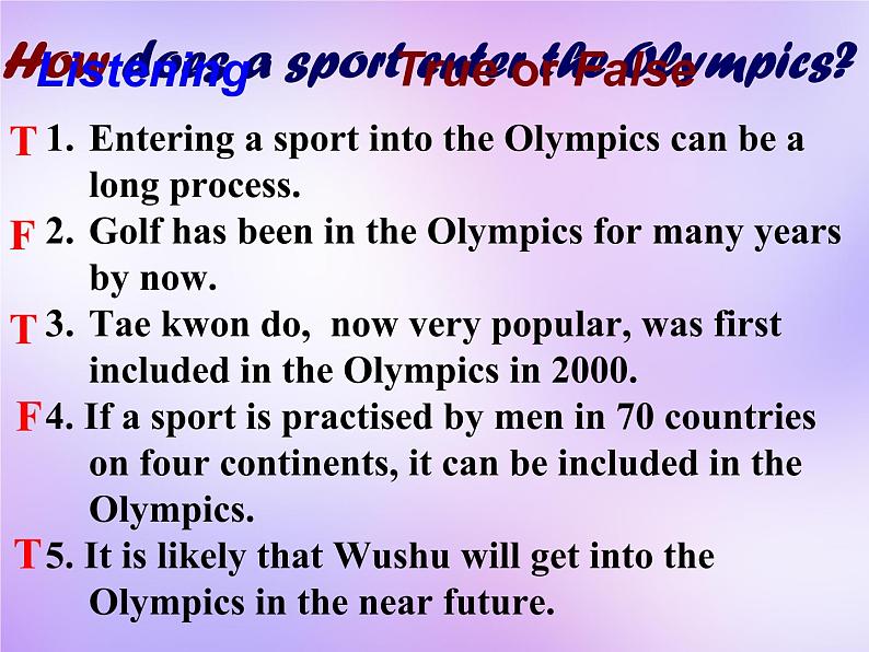 牛津译林版高中英语必修4 Unit2 Sporting events Project课件1 牛津译林版第7页