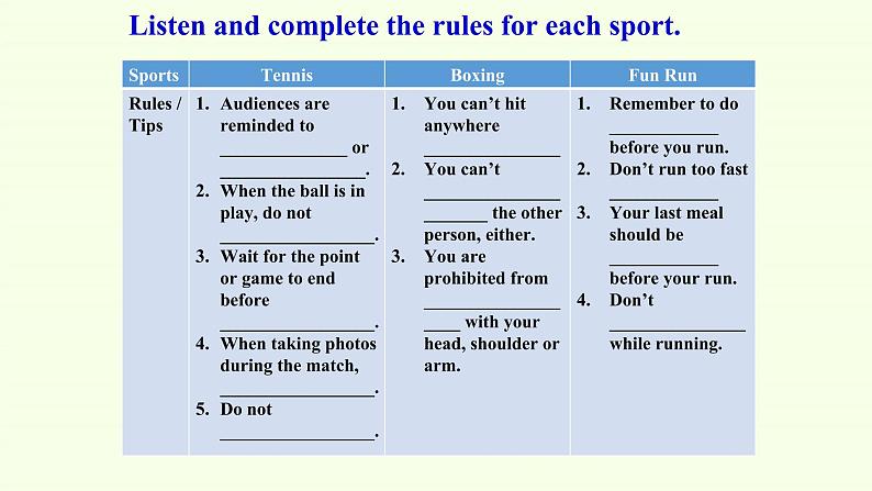 Unit 2 Sports and Fitness Lesson 2 Rules of the Game课件PPT06