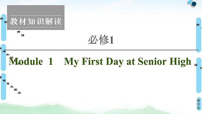 2022版高考英语（外研版）一轮复习课件：必修1 Module 1 My First Day at Senior High01