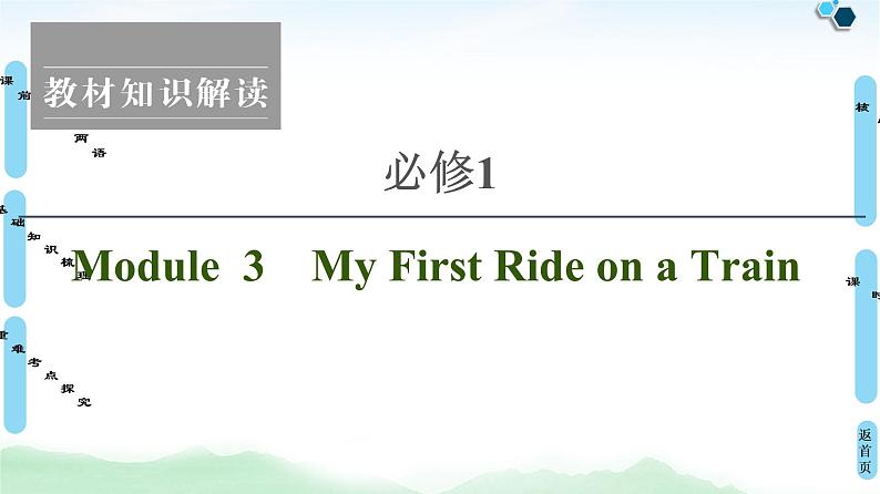 2022版高考英语（外研版）一轮复习课件：必修1 Module 3 My First Ride on a Train01