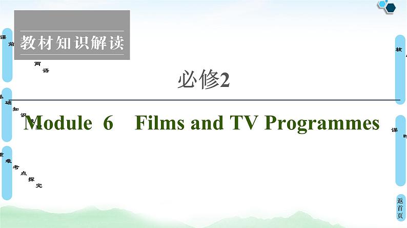 2022版高考英语（外研版）一轮复习课件：必修2 Module 6 Films and TV Programmes01