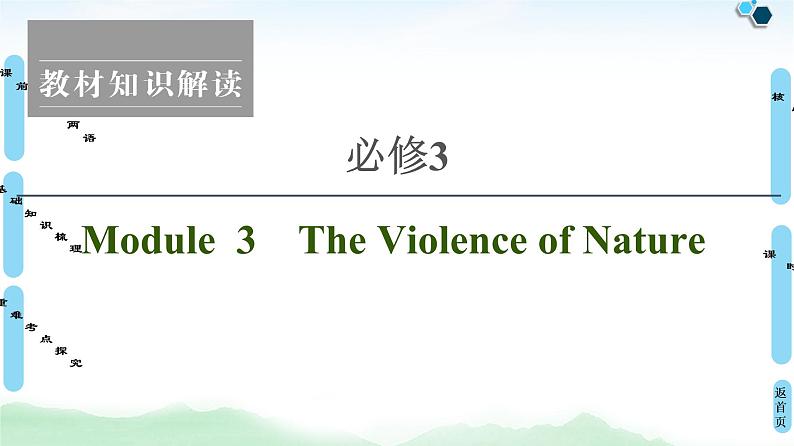 2022版高考英语（外研版）一轮复习课件：必修3 Module 3 The Violence of Nature第1页