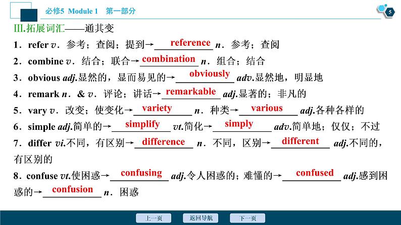 2022版高考英语（外研版）一轮复习课件：必修5 1 Module 1　British and American English第6页