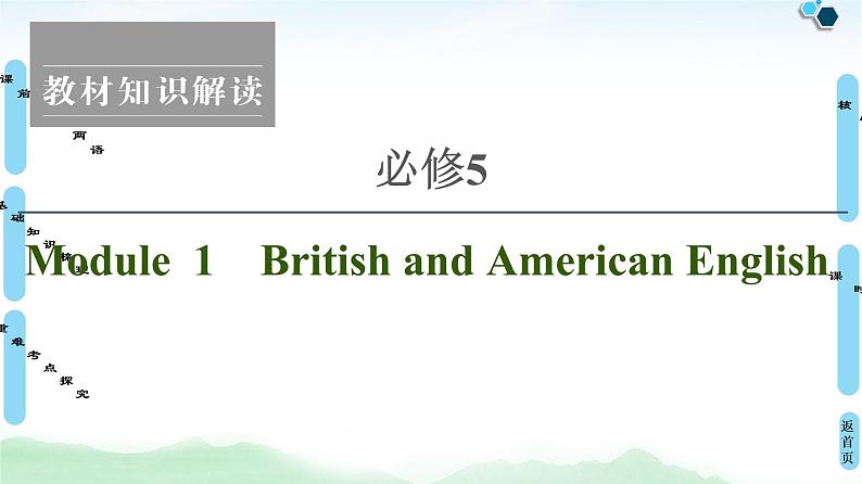 2022版高考英语（外研版）一轮复习课件：必修5 Module 1 British and American English第1页