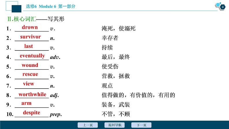 2022版高考英语（外研版）一轮复习课件：选修6 6 Module 6　War and Peace05