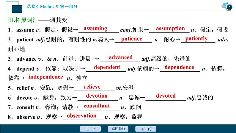 2022版高考英语（外研版）一轮复习课件：选修8 5 Module 5　The Conquest of the Universe第7页