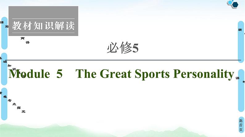 2022版高考英语（外研版）一轮复习课件：必修5 Module 5 The Great Sports Personality01