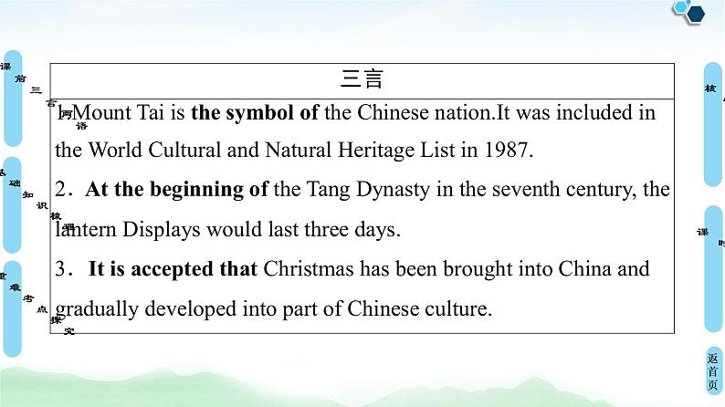 2022版高考英语（外研版）一轮复习课件：选修7 Module 6 The World''s Cultural Heritage03