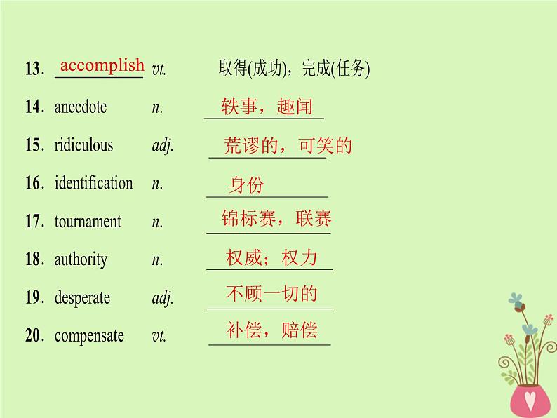 2022版高三英语一轮复习课件： 第1部分 基础知识解读 Unit 17 Laughter课件 北师大版选修6第5页