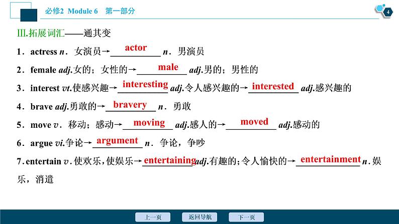 2022版高考英语（外研版）一轮复习课件：必修2 6 Module 6　Films and TV Programmes第5页