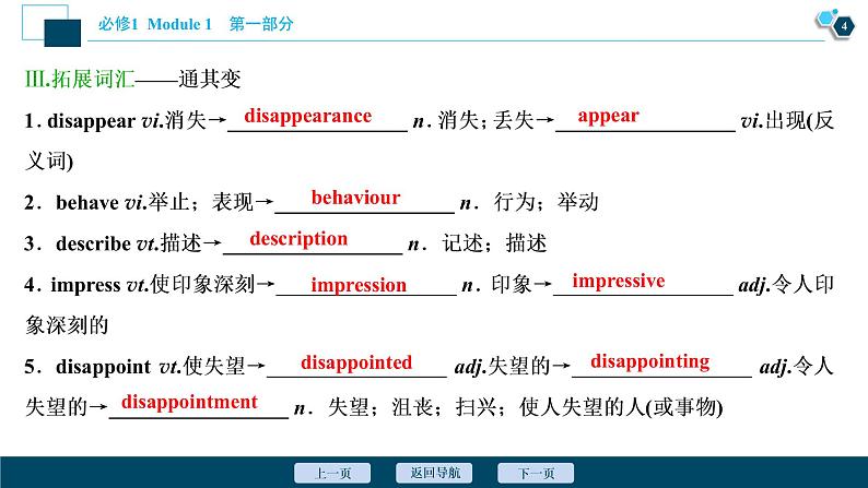 2022版高考英语（外研版）一轮复习课件：必修1 1 Module 1　My First Day at Senior High第5页